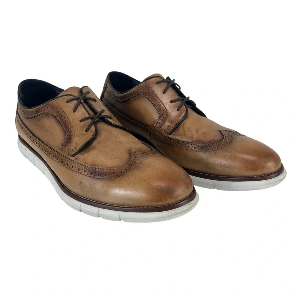 Johnston &‎ Murphy Men 11M Milson Longwing Full-Grain Leather Rubber Sole Shoe